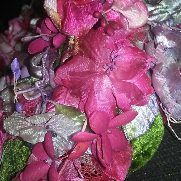 🌛 Scrumptious VINTAGE Lisa Designs Floral Hat - Picture 5 of 11